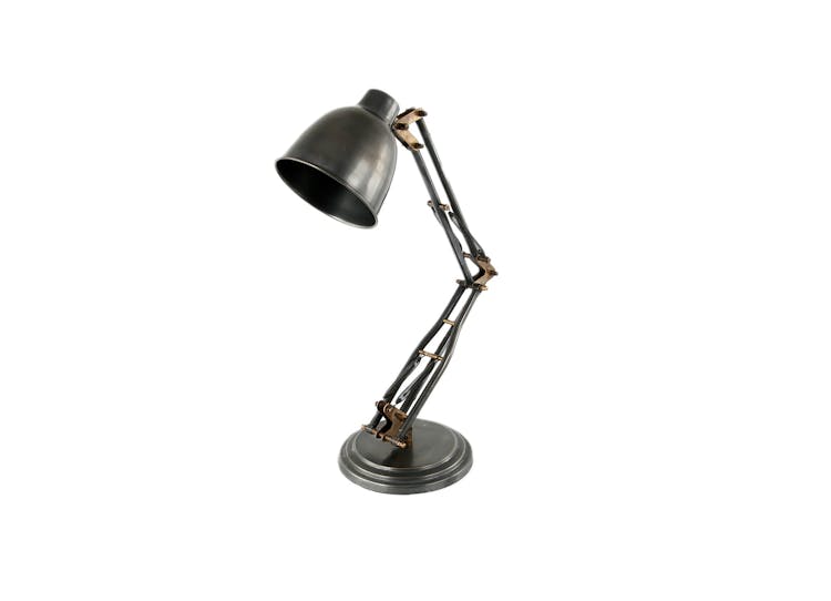 null | Decorative 2 Tone Finish Brass/Aluminium Table Lamp