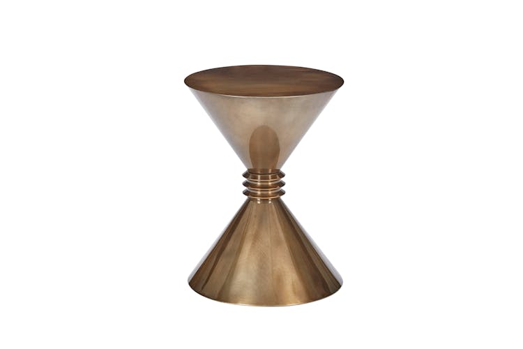 null | Chess Round End Table (Bronze)
