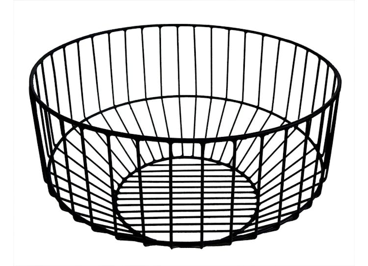null | Wired Basket In Matt Black